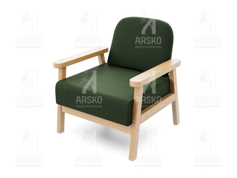 Кресло Флори береза велюр зеленый BD-2283442