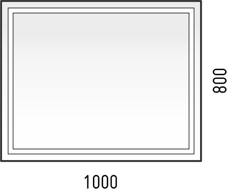 Зеркало Corozo Барго SD-00000804 100х80 см с подсветкой