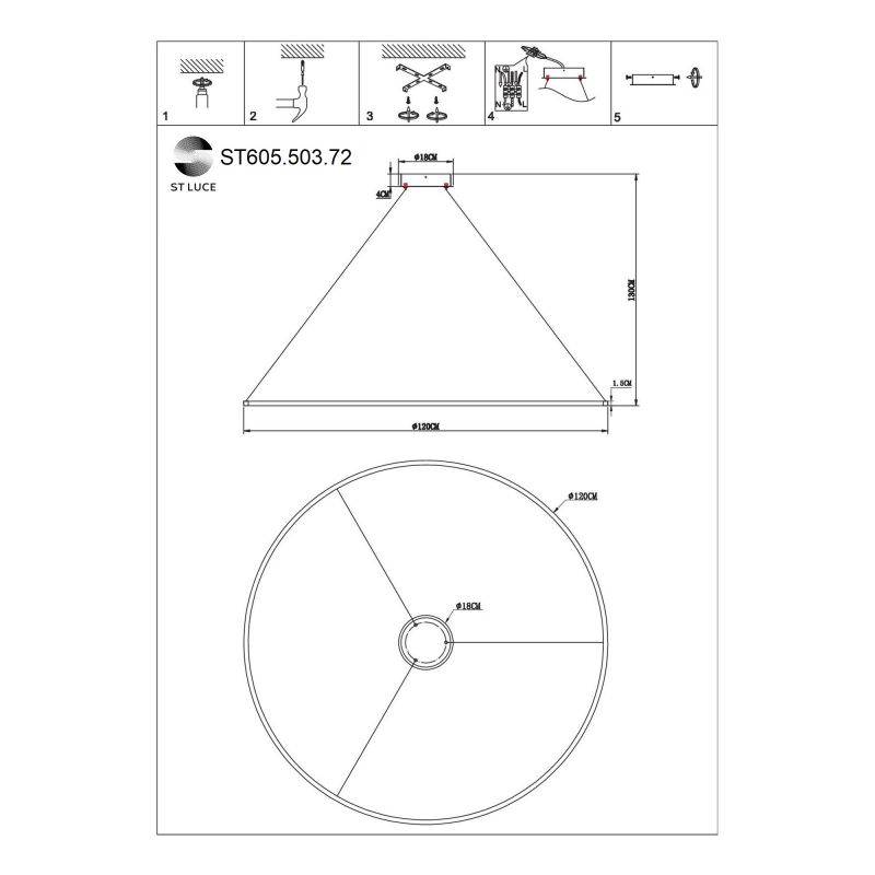 Cветильник подвесной  SMART ST Luce  ST605.503.72