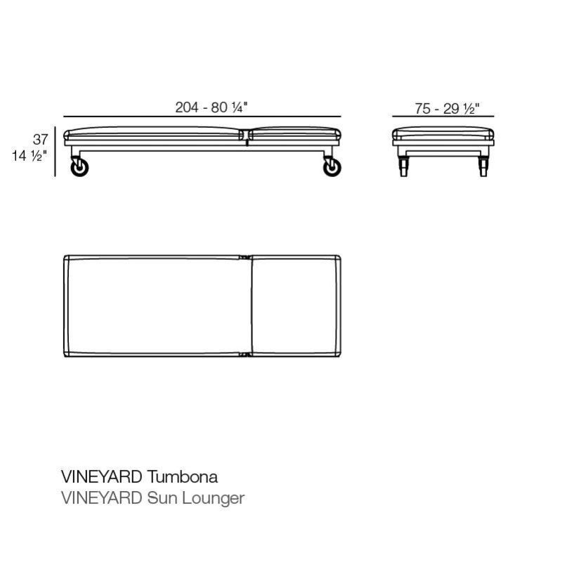 Шезлонг Vineyard Vondom BD-2607816