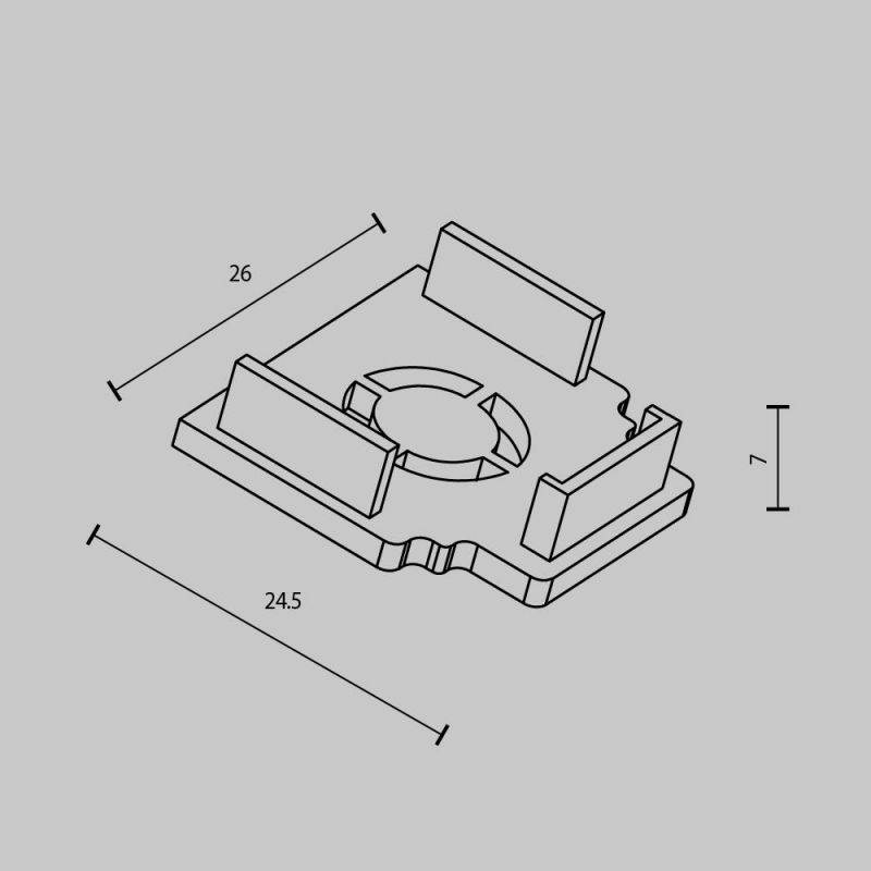 Заглушки для встраиваемого низкопрофильного шинопровода Maytoni Accessories for tracks Exility TRAM034EC-42B