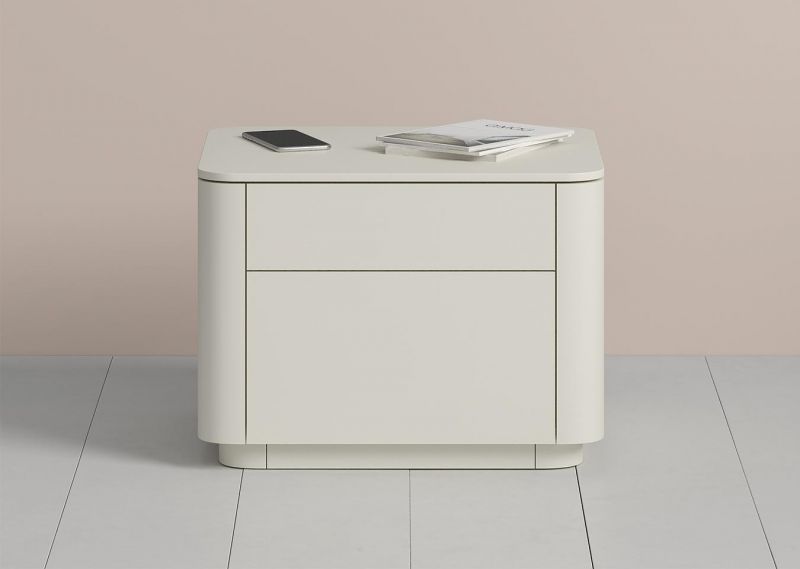 Тумба прикроватная Ellipsefurniture Tammi 2 ящика ширина 50 см (молочный) TM010203150101 фото 3
