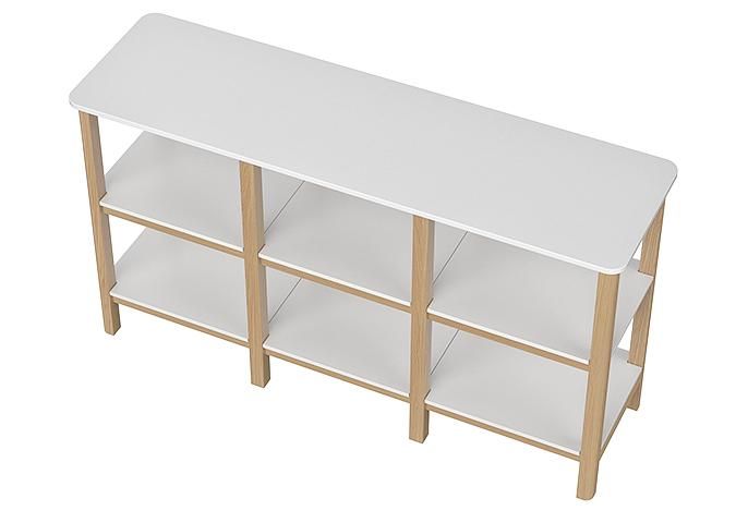 Стеллаж Ellipsefurniture Classic низкий (белый) CLMBCA01030199