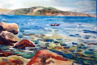 Картина "Море на Крите" Елена Рипа