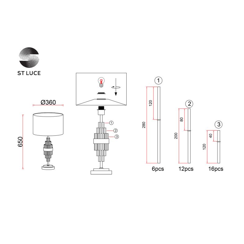 Настольная лампа ST Luce ONZO SL1002.104.01