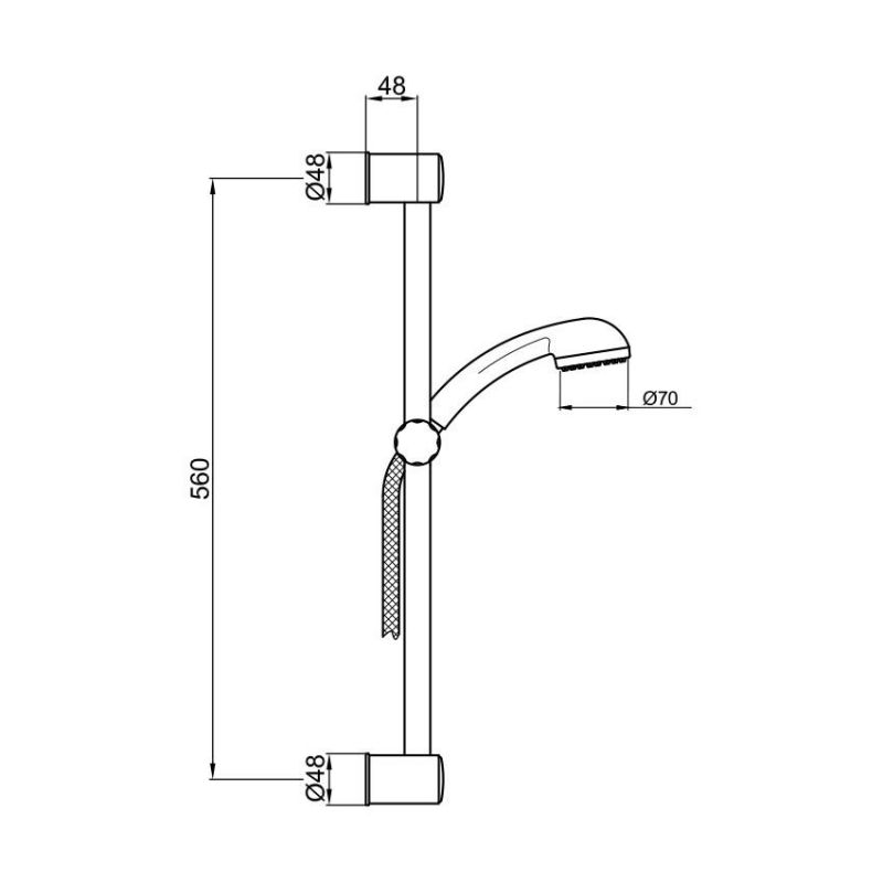 Душевой гарнитур Webert Shower Set AC0479015, хром глянцевый фото 3