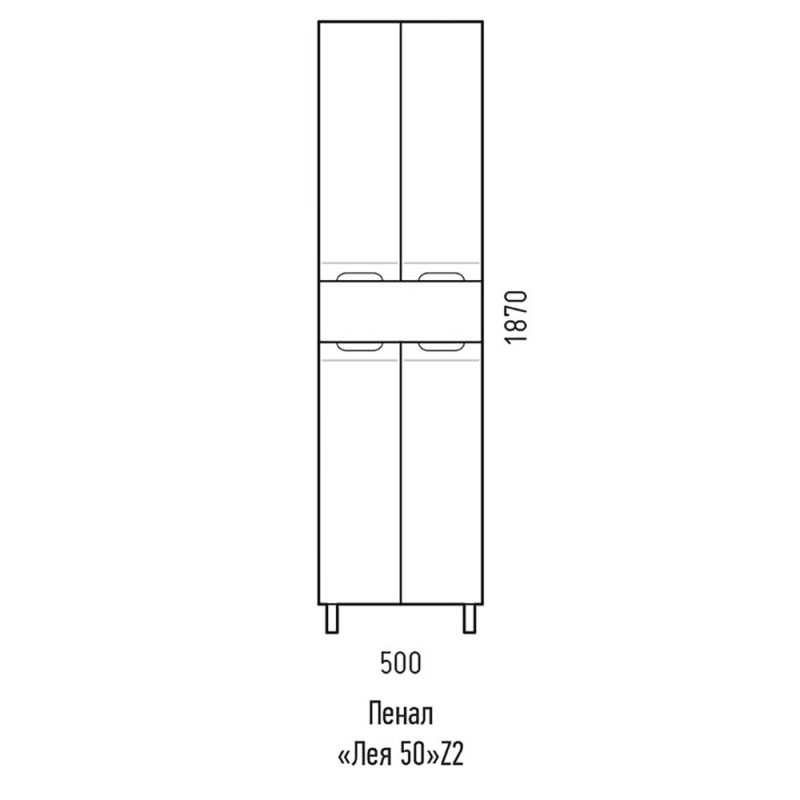 Пенал напольный Corozo Лея 50 Z1 SD-00000001 50 см