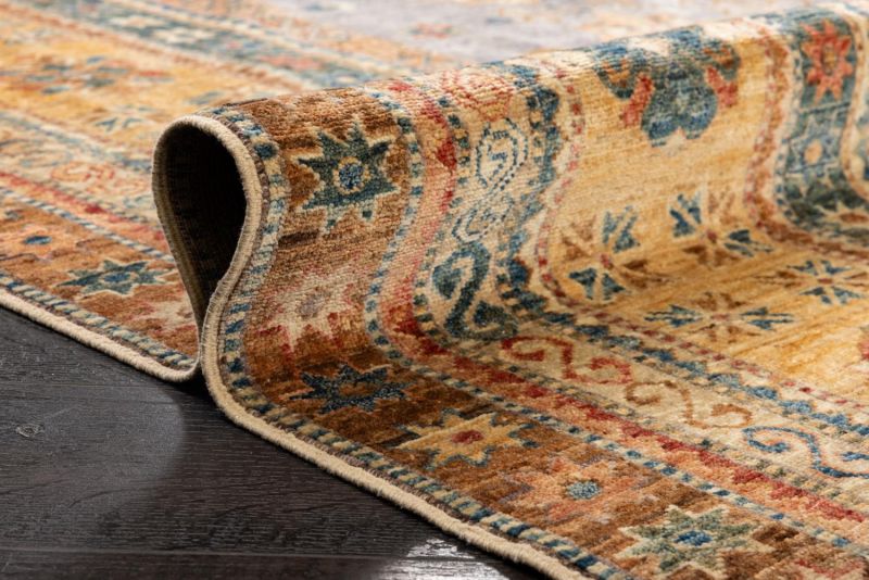 Пакистанский ковер из шерсти Carpet «KAZAK ROYAL» 232583-GREY-GLD 402 x 504 см