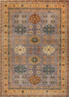 Пакистанский ковер из шерсти Carpet «KAZAK ROYAL» 232583-GREY-GLD 402 x 504 см