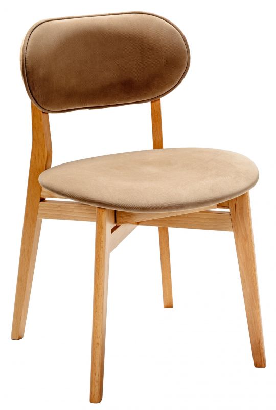 Стул R-Home Rasmus Diag бежевый/нат.бук BD-3070523 фото 1