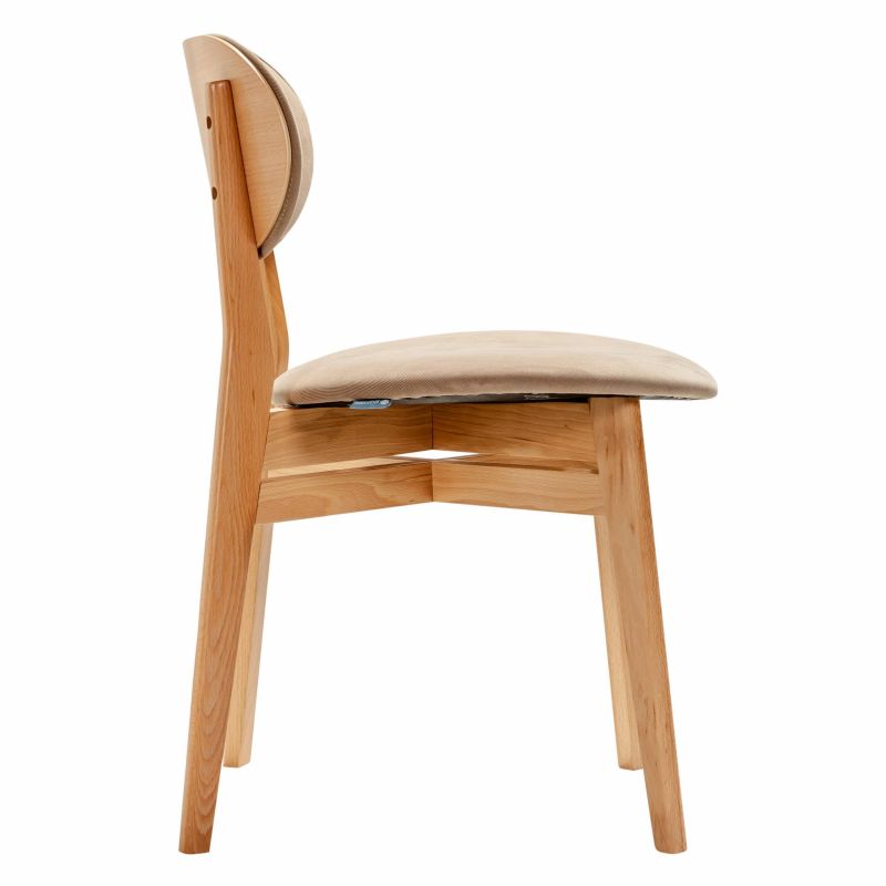 Стул R-Home Rasmus Diag бежевый/нат.бук BD-3070523 фото 2