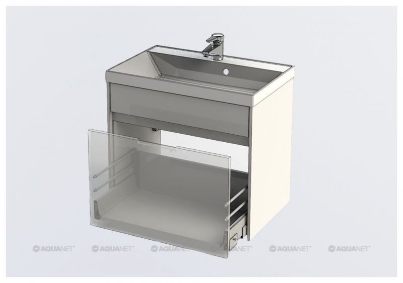 Тумба с раковиной Aquanet Латина 70 белый (1 ящик) 00212834