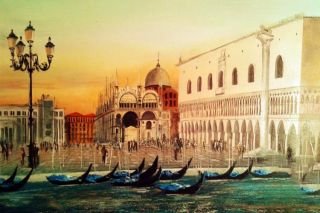 Картина "Венецианское такси" Леднев Александр