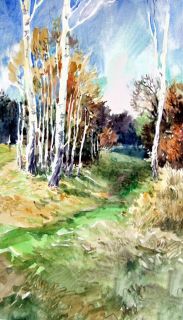 Картина "Осенний лес.Зайцево, 2001" Юрий Чистяков