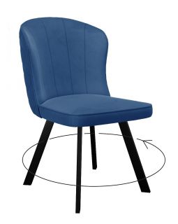 Стул DikLine 219 поворотный, B8 BLUE, ножки черные Фабрика Мебели ДИК BD-2396670