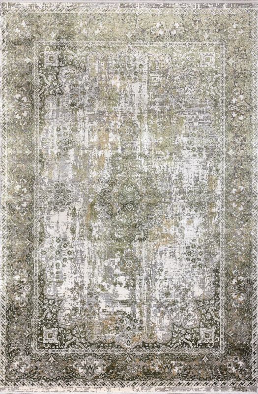 Турецкий ковер из эвкалиптового шёлка и акрила Carpet «VERSAİLLES PALACE» M431D-CRE-LGRN 200 x 290 см фото 1