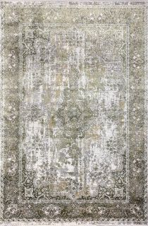 Турецкий ковер из эвкалиптового шёлка и акрила Carpet «VERSAİLLES PALACE» M431D-CRE-LGRN 200 x 290 см