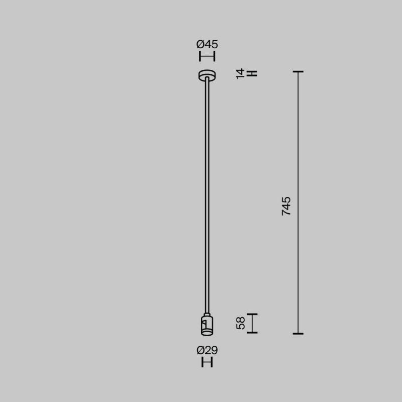 Крепление потолочное Maytoni Accessories for tracks Flarity TRA159C-B1-B