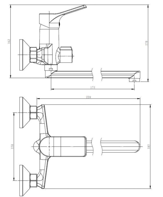 Смеситель для ванны ESKO Eiger EG 30