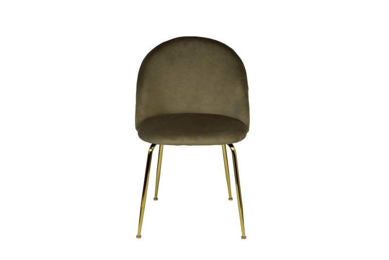 Стул велюровый Garda Decor BD-3076288 с золотыми ножками фото 1