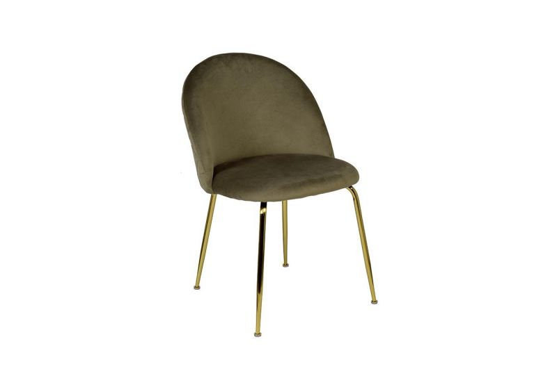 Стул велюровый Garda Decor BD-3076288 с золотыми ножками фото 6