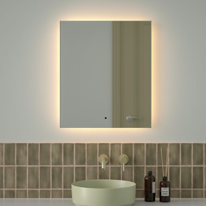 Зеркало для ванной DEFESTO GLOW DF 2516R с LED-подсветкой и ИК - выключателем 60x70см фото 3