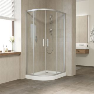 Душевой уголок Vegas Glass ZS-F 100х80 07 01, профиль хром, стекло прозрачное
