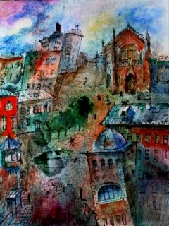 Картина "Старый город Европы" Питаев Валерий