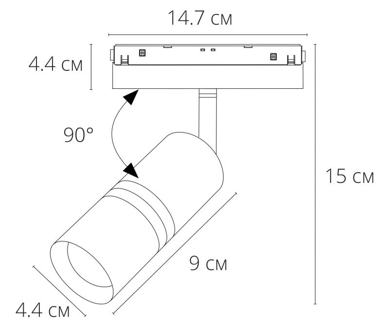 Магнитный трековый светильник Arte Lamp EXPERT A5740PL-1BK фото 5