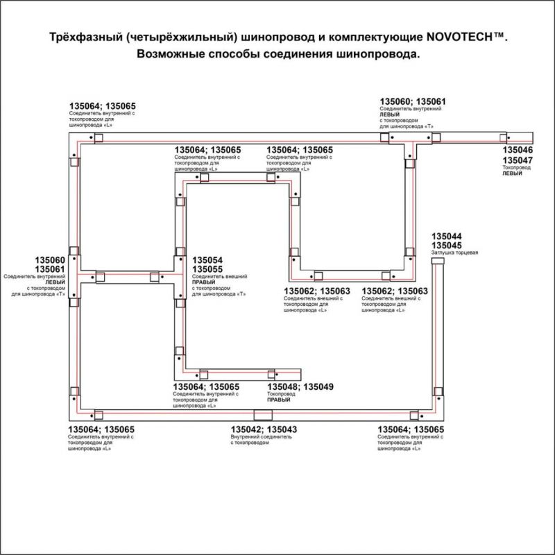 Трехфазный шинопровод NovoTech PORT 135239 фото 4