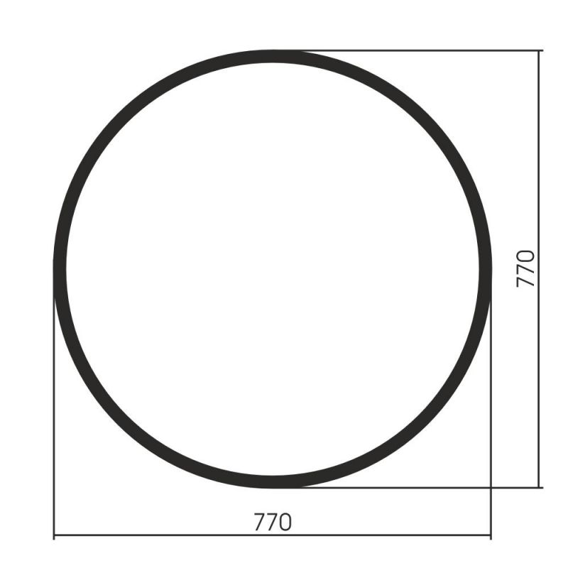 Зеркало ABBER Mond AG6201B, 77х77 см фото 3