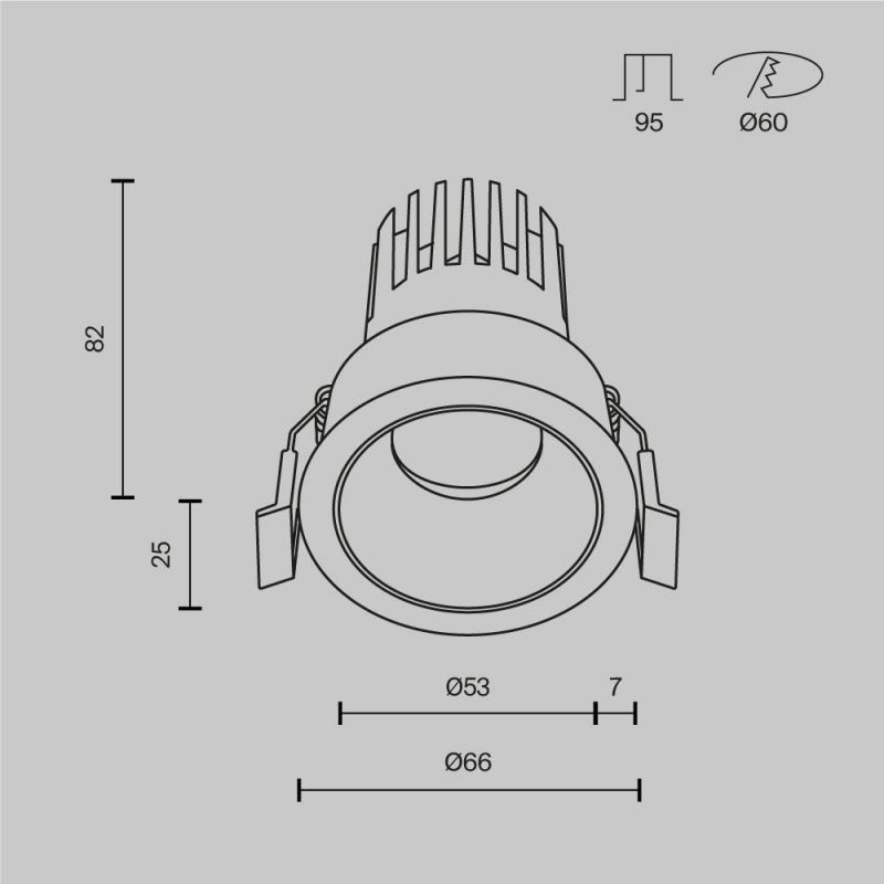 Встраиваемый светильник Maytoni Dip LED 4000К(белый) 10W DL115-10W-4K-B фото 4