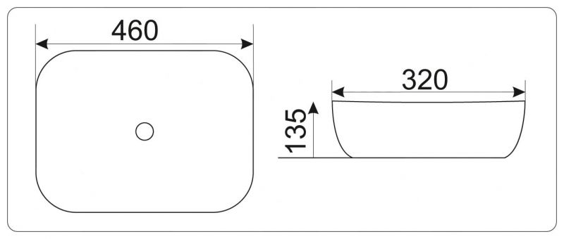 Раковина CeramaLux NC D1333H020