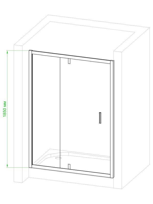 Душевая дверь Royal Bath HV 140x185, RB140HV-C-CH фото 2