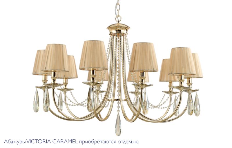 Люстра Crystal Lux VICTORIA VICTORIA SP10 GOLD/AMBER