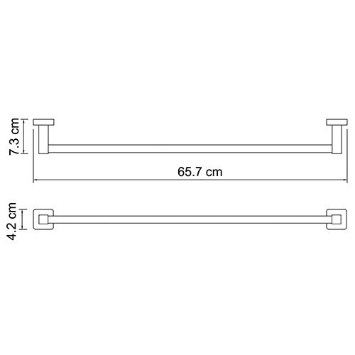 Держатель полотенец одинарный WasserKRAFT Dill K-3930 7,3 см