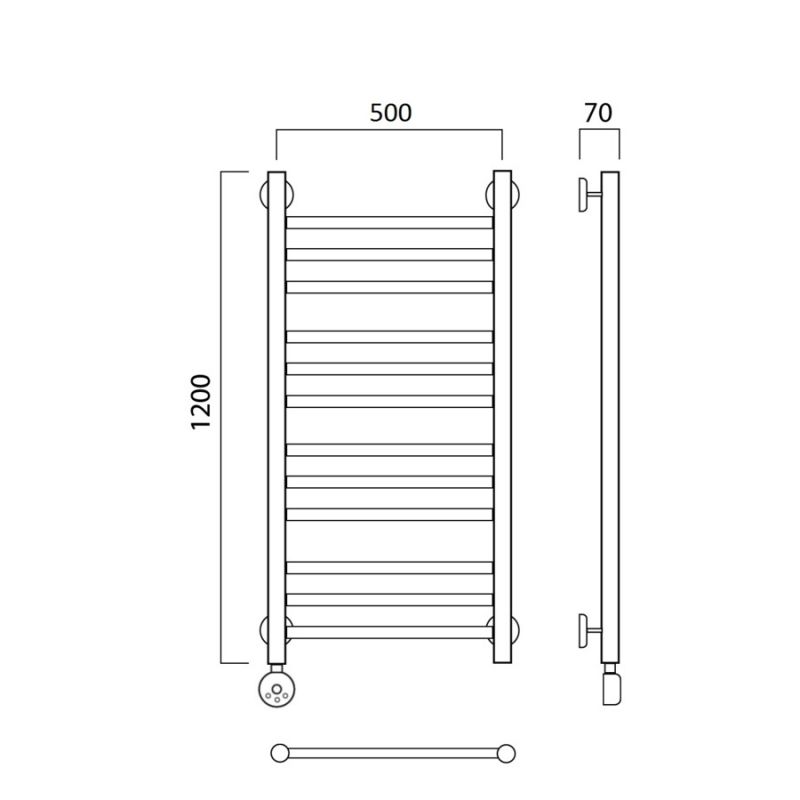 Полотенцесушитель электрический Aquanerzh Прямая 00-12A12050_L