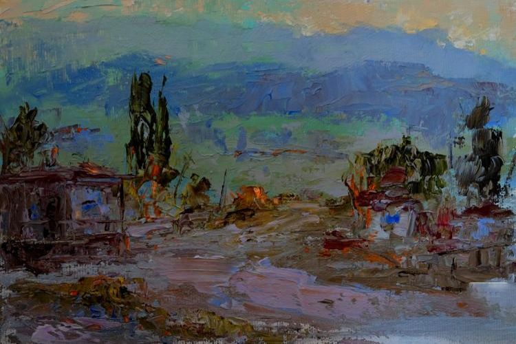Картина "В горном селе" Соловьев Алексей фото 1