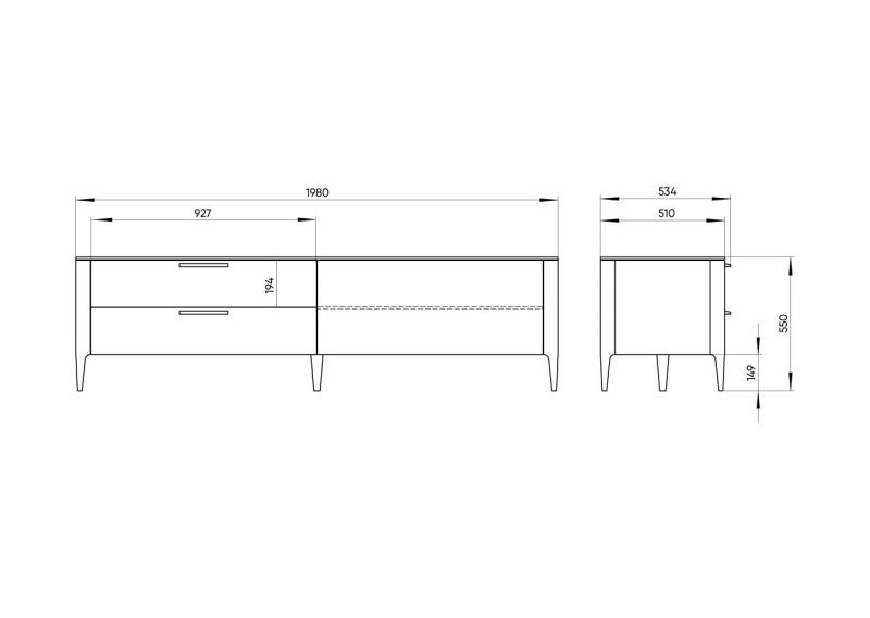 Тумба под ТВ Ellipsefurniture Type TY010303260101