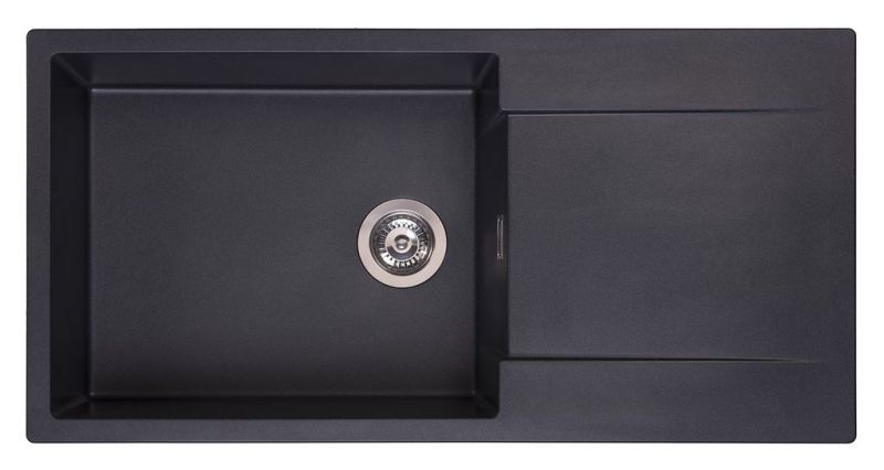 Мойка кухонная Reginox Amsterdam 540 Black Silvery 44343 черная, 100 см фото 1