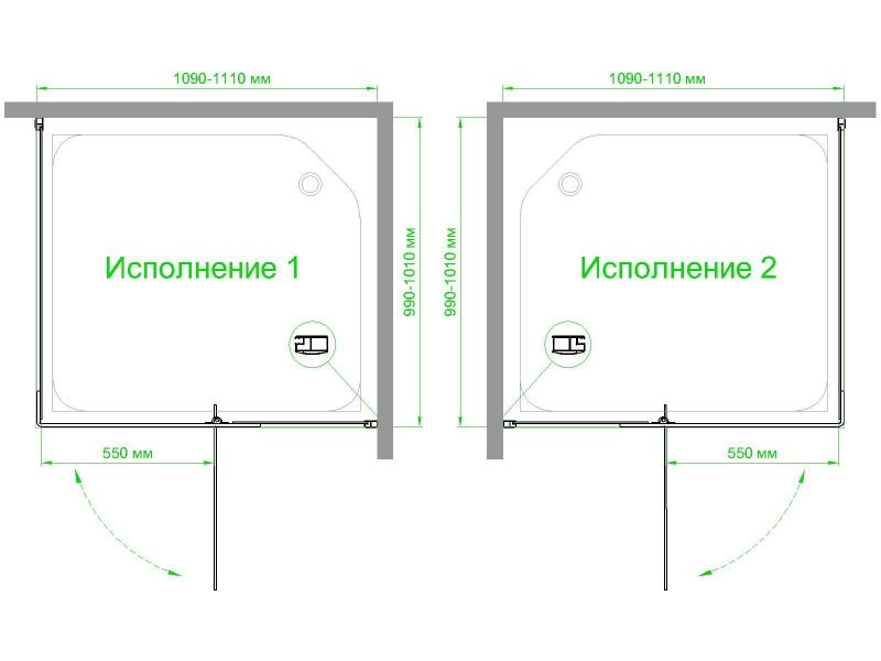 Душевой уголок Royal Bath RB HPVD-T, 110х100 см фото 4