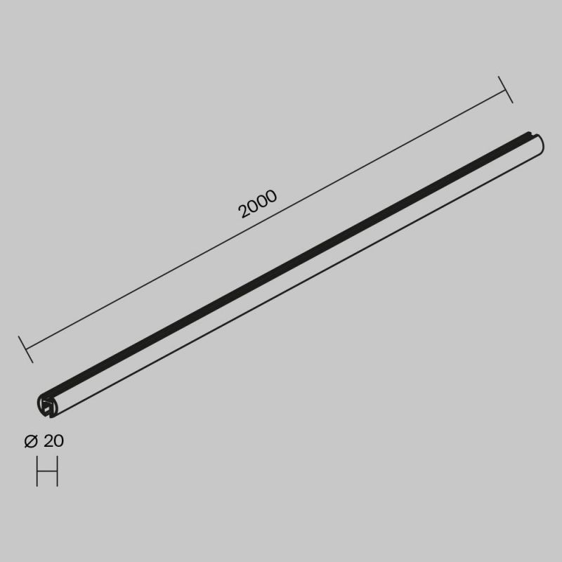 Шинопровод накладной/подвесной Maytoni Busbar trunkings Levity TRX184-R-112B