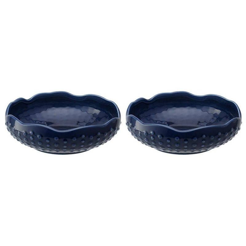 Набор из 2 сервировочных тарелок Tkano Sea Treasures синего цвета BD-3132842 фото 1