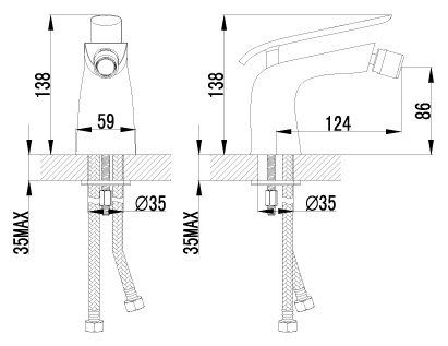 Смеситель для биде Lemark Melange LM4908CW