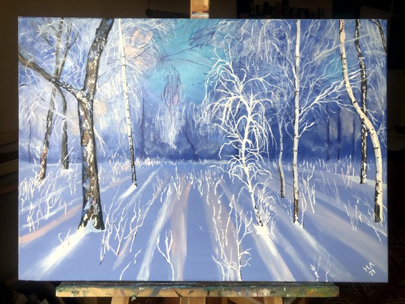 Картина "Зимний лес" Наталия Осадчук
