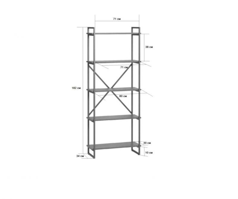 Стеллаж Loftyhome Бервин BD-2258380