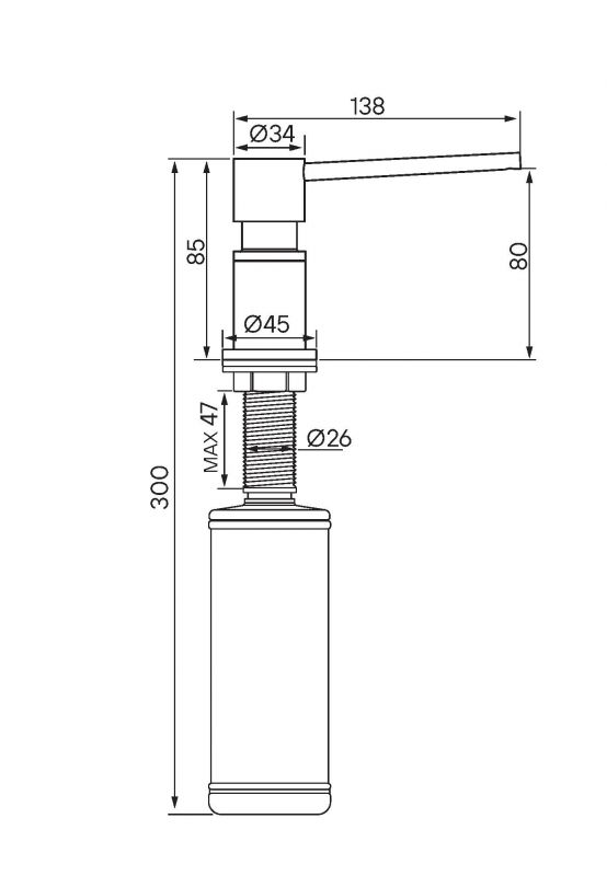 Дозатор для жидкого мыла Paulmark KRAFT D003-401TB(AN), антрацит