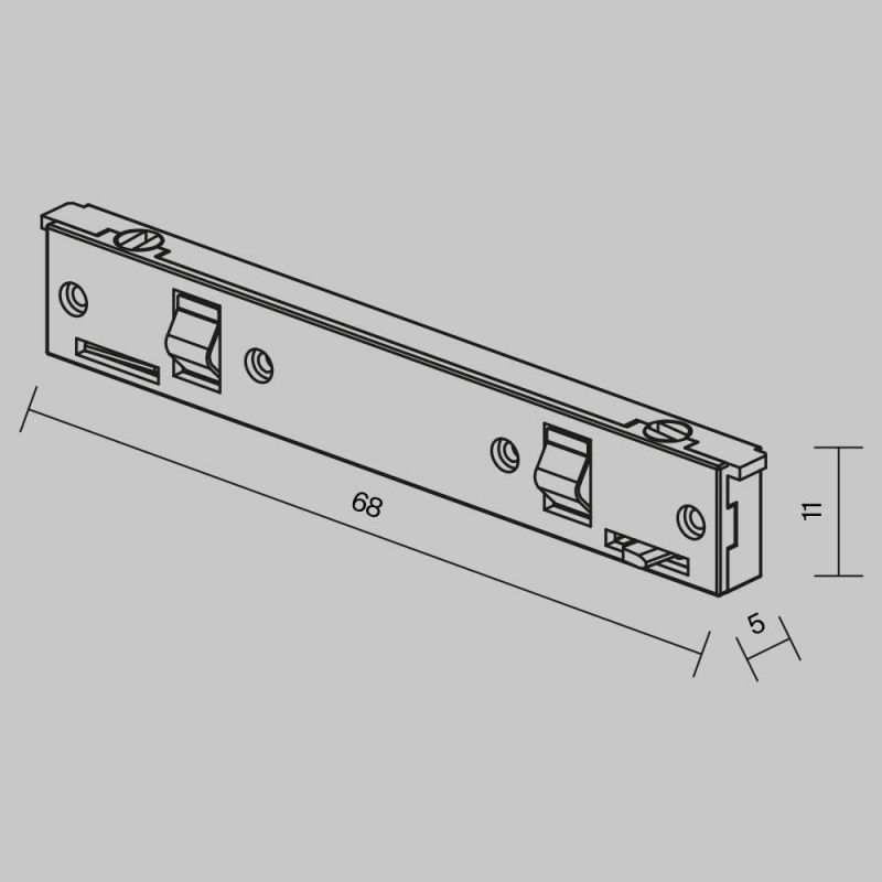 Коннектор питания прямой Maytoni Accessories for tracks Levity TRA184IPC-1B