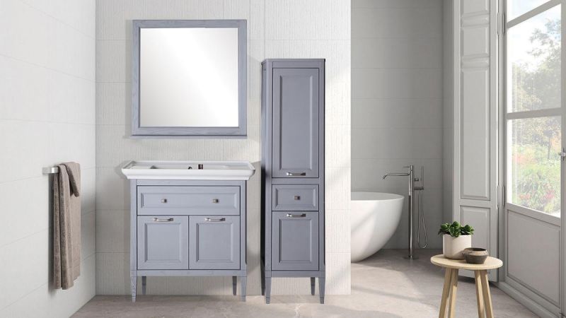 Тумба под умывальник ASB-Woodline Гранда 11487/2, 85 см, Grigio фото 2