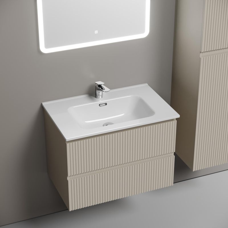 Тумба под раковину подвесная SANCOS SNOB R SNR70CE Beige Soft 69 см R фото 5